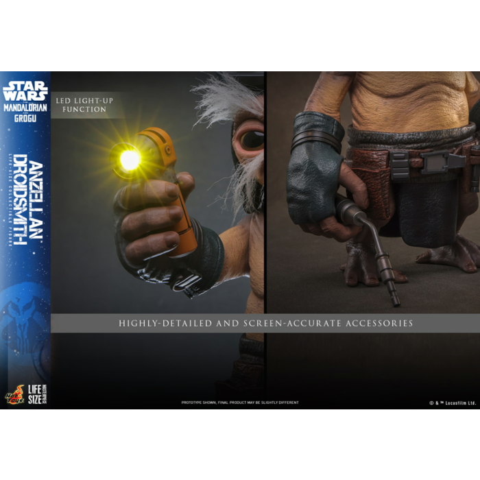 HT LMS017 - Star Wars Mandalorian & Grogu - Anzellan Droidsmith Life-Size - Image 3